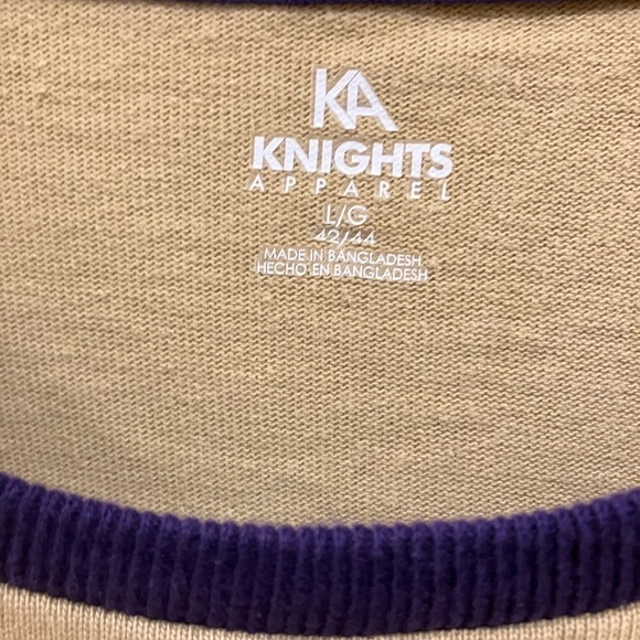 Knights Apparel Women’s Sz L Washington Huskies Long Sleeve Purple Tan Tee - Picture 3 of 7